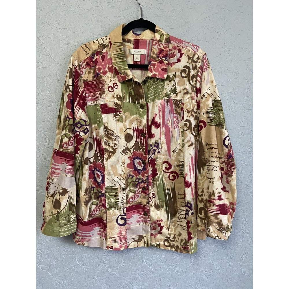 CJ Banks Size 2X Button Up Jacket D10